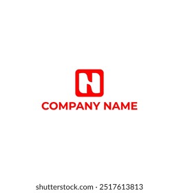The letter N simple logo design is elegant.
