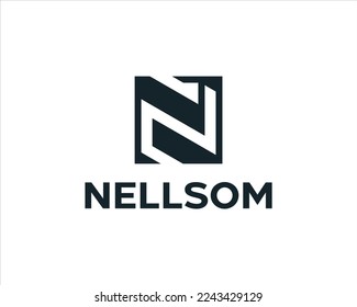 Letra N Logotipo de monograma simple