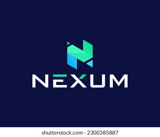 Letter N Simple Monogram Logo