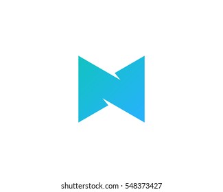 Letter N Simple Shape Logo Design Element