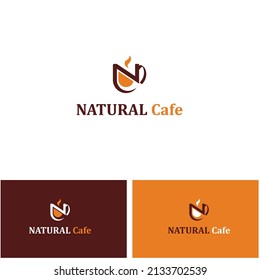 Letter n with Snack Cafe Logo template