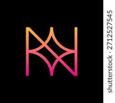 Letter N spark star ai modern minimalist logo