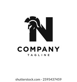 Letter N Spartan Logo Icon Vector