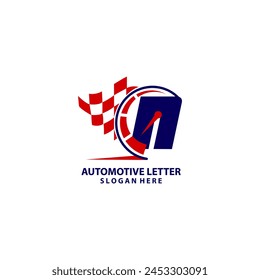 Letter N speedometer logo design