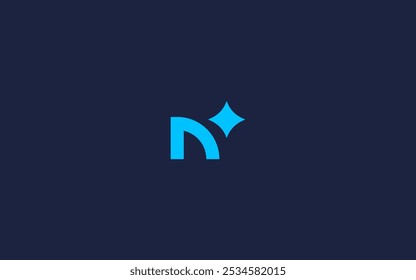 letter n with star logo icon design vector design template inspiration