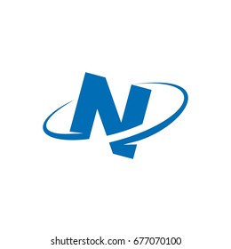 LETTER N SWOOSH LOGO
