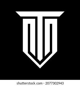 letter n t n monogram logo design