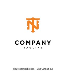 Letter N T Monogram logo icon vector.
