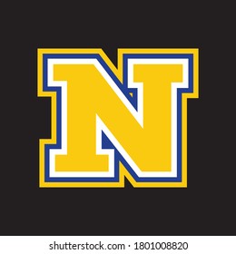 Letter N t shirt design vector, black background 