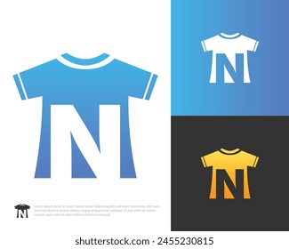 letter N t shirt logo design vector template