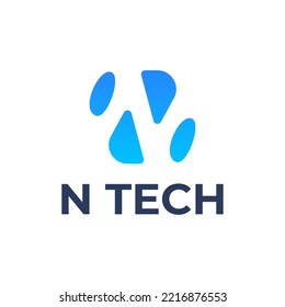 LETTER N TECH LOGO DESIGN