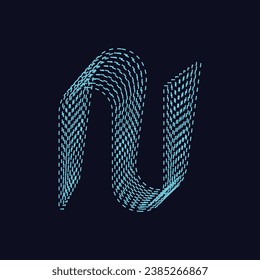 diseño de logotipo técnico de letra N
