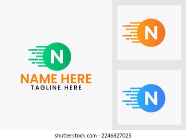 Design-Vorlage für Buchstaben N-Technologie-Logo. Modernes Logotypsymbol