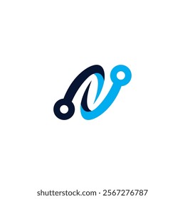Letter N Technology Logo Design