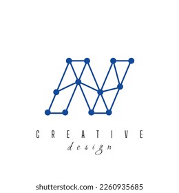 Letter N Technology Network, connection, communication or galaxy logo design