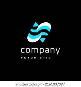 Letter  N Technology   tech logo design 