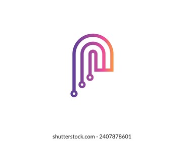Letter N Technology vector monogram logo design template. Letter N molecule, Science and Bio technology Vector logo