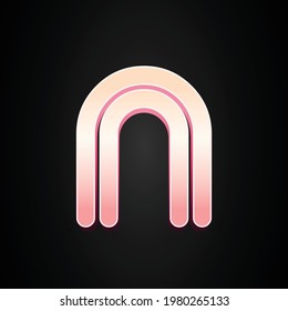 letter N text effect design vector, Can be used for Logo.