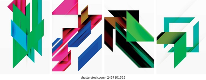 La letra n en esta fuente se crea utilizando triángulos de colores, dándole un ambiente artístico y de artes creativas. Los triángulos forman un patrón simétrico, parecido a un símbolo de logotipo azul eléctrico
