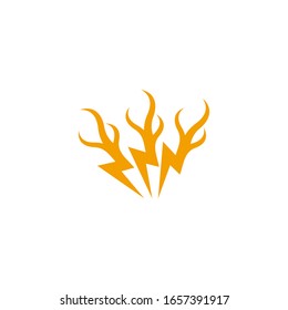 letter n thunder power shape motion symbol logo vector