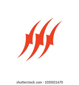 letter n thunder shape logo vector
