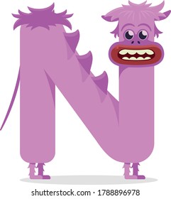 Letter N - Tiny Monster Alphabet
