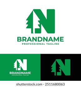 Letter N Tree Logo, for any Environmental Brands with N initial