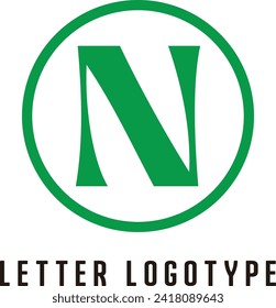 Letter N type logo vector design