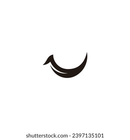 Letter N unique geometric symbol simple logo vector