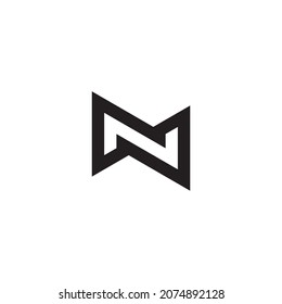 
letter N unique simple symbol logo vector