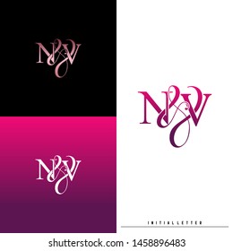 Letter N V NV logo initial vector. Initial luxury logo.