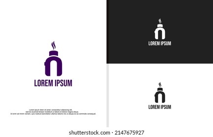 letter N vape logo vector illustration
