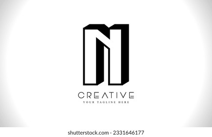 letter N vector illustration template