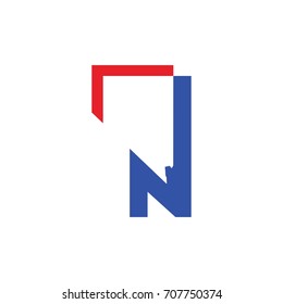 letter N vector logo. nevada map.