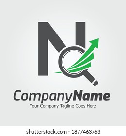 Letter N vector logo template, Colorful Letter N logo, Financial Company Logo, Financial Institute Advisors Logo Design Template Vector Icon