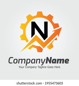 Letter N vector logo template, Colorful Letter N logo, Financial Company Logo, Financial Institute Advisors Logo Design Template Vector Icon