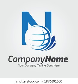 Letter N vector logo template, Colorful Letter N logo, Financial Company Logo, Financial Institute Advisors Logo Design Template Vector Icon