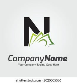 Letter N vector logo template, Colorful Letter N logo, Financial Company Logo, Financial Institute Advisors Logo Design Template Vector Icon