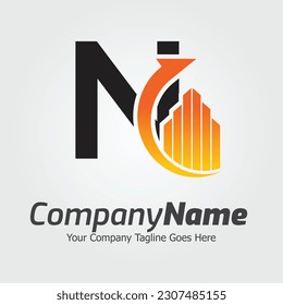 Letter N vector logo template, Colorful Letter N logo, Financial Company Logo, Financial Institute Advisors Logo Design Template Vector Icon