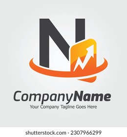 Letter N vector logo template, Colorful Letter N logo, Financial Company Logo, Financial Institute Advisors Logo Design Template Vector Icon
