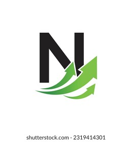 Letter N vector logo template, Colorful Letter N logo, Financial Company Logo, Financial Institute Advisors Logo Design Template Vector Icon