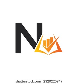 Letter N vector logo template, Colorful Letter N logo, Financial Company Logo, Financial Institute Advisors Logo Design Template Vector Icon