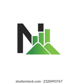Letter N vector logo template, Colorful Letter N logo, Real Estate, Building and Construction Logo Design Template Vector Icon