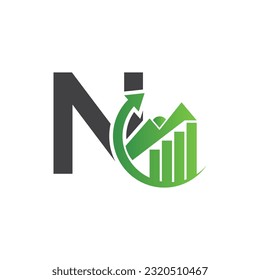 Letter N vector logo template, Colorful Letter N logo, Financial Company Logo, Financial Institute Advisors Logo Design Template Vector Icon