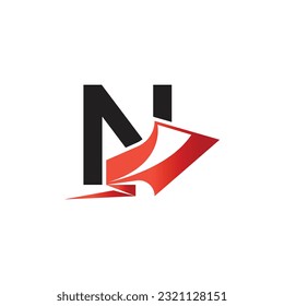 Letter N vector logo template, Colorful Letter N logo, Financial Company Logo, Financial Institute Advisors Logo Design Template Vector Icon