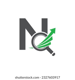 Plantilla para el logotipo del vector de la letra N, logotipo de la letra colorida N, logotipo de la empresa financiera, icono de la plantilla de diseño de los asesores del instituto financiero