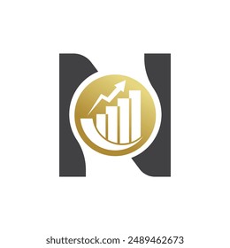 Letter N vector logo template, Colorful Letter N logo, Financial Company Logo, Financial Institute Advisors Logo Design Template Vector Icon
