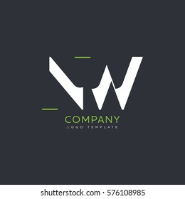 Letter N W initial logo