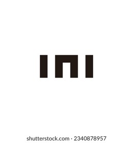 Letter n w square geometric symbol simple logo vector