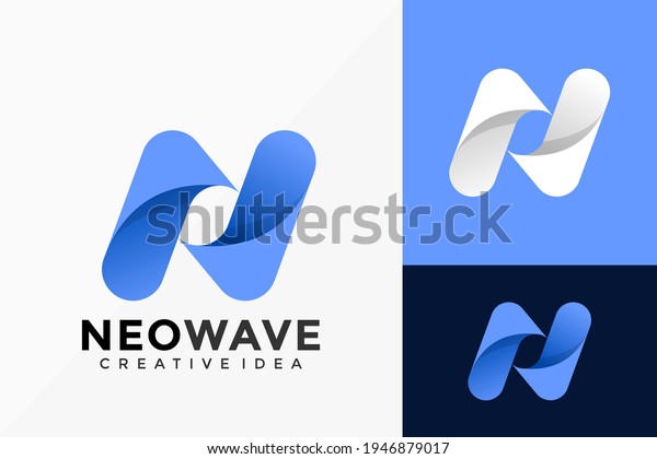 Letter N Wave Business Company Logo Vector\
Design. Abstract emblem, designs concept, logos, logotype element\
for template.